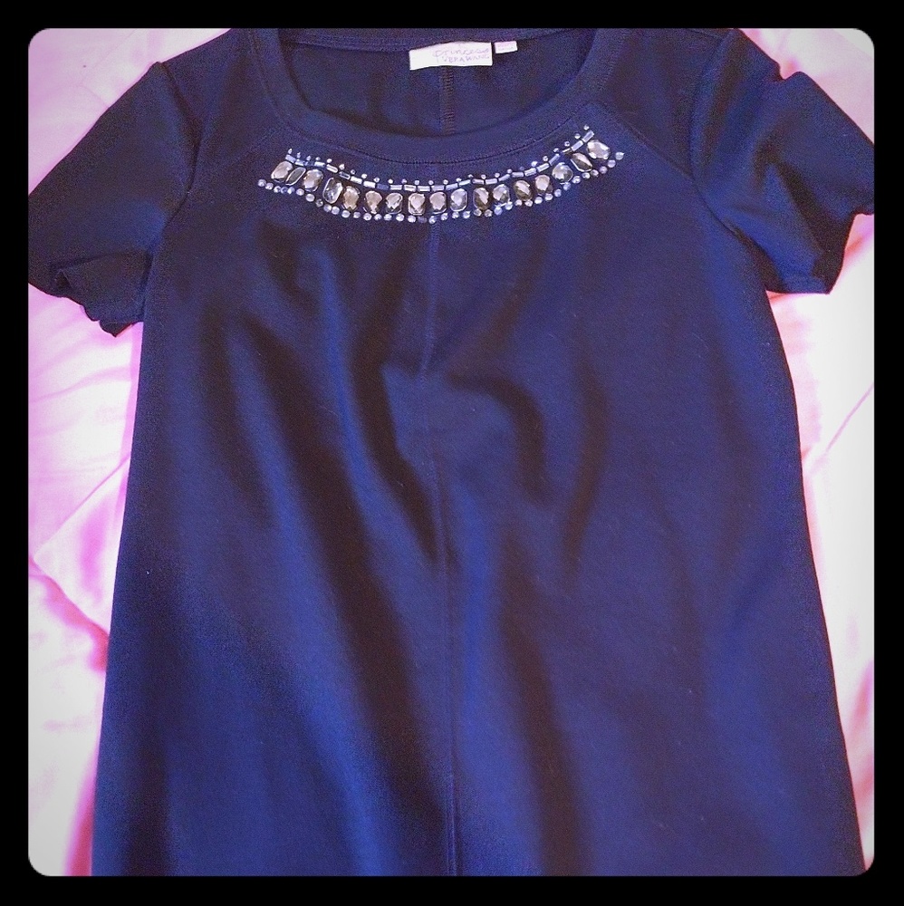 Black jeweled shirt